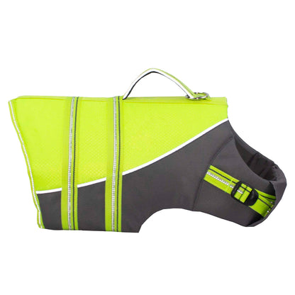 FUZHIWANG Orange swimming vest The dog swims chest and back Easy to float chest and back