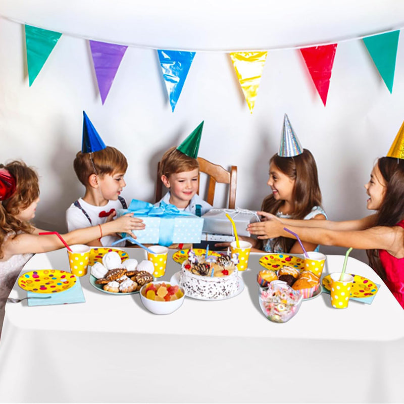 zhengao 6pcs disposable white tablecloths simple Dessert table decoration Light luxury and high sense