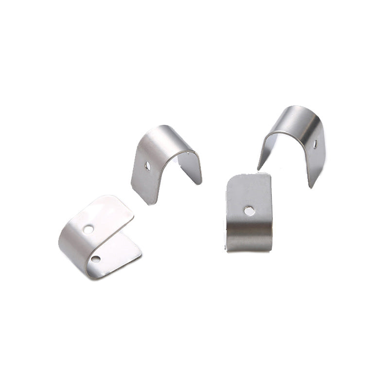 ZHENGKUN 304 stainless steel hardware stamping parts shrapnel U-type iron piece of card ring fire wire fixing piece of the line buckle pressure line clip