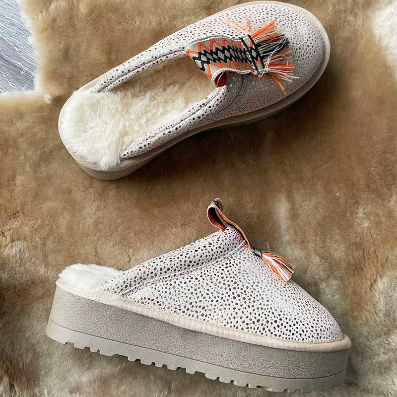 zhenai mules with tassels