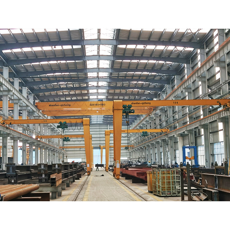 shenfan Hoisted single girder semi-portal cranes (ask customer service for prices) 10 tons electric remote control gantry crane
