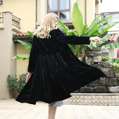 leibao Suit collar mink velvet coat (price please ask customer service)