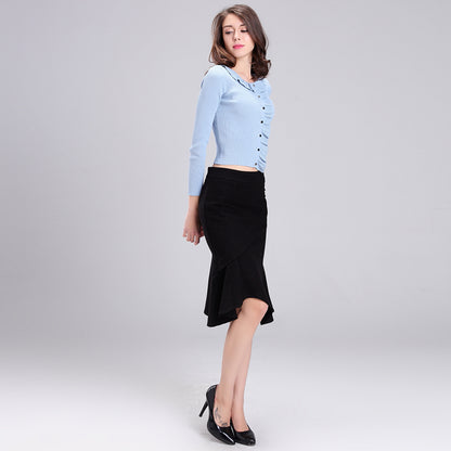 baichen Women's knitted pullover Delicate and smooth, not prone to pilling.