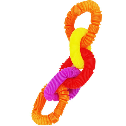 fenghang Children's telescopic tubes  Coloured stretch plastic bellows Stress relieving toys