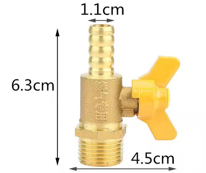 wuling High Pressure NPT Yellow Butterfly Handle 12" Female Brass Gas Valve(ask customer service for price)