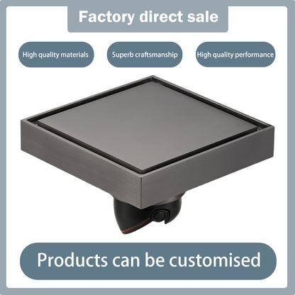 junyujinshu   Four Square Invisible Floor Drain (Price inquiry)Recessed All Copper  Stainless Steel