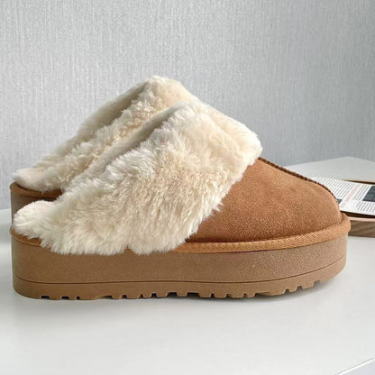 zhenai slippers with hairy mouth