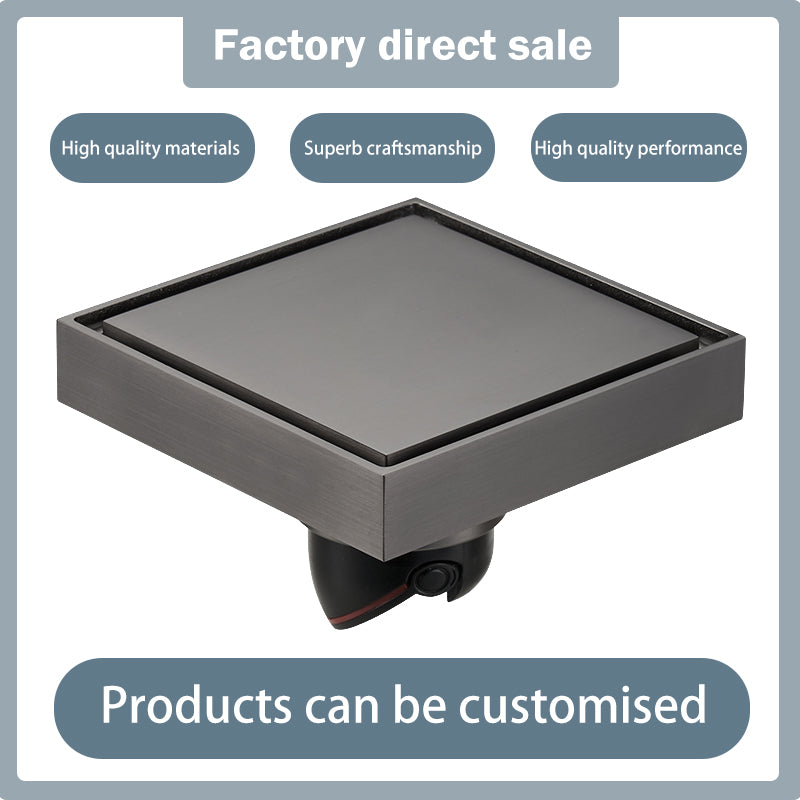 junyujinshu   Four Square Invisible Floor Drain (Price inquiry)Recessed All Copper  Stainless Steel