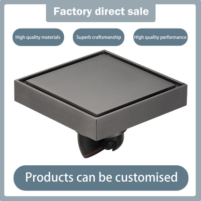 junyujinshu   Four Square Invisible Floor Drain (Price inquiry)Recessed All Copper  Stainless Steel