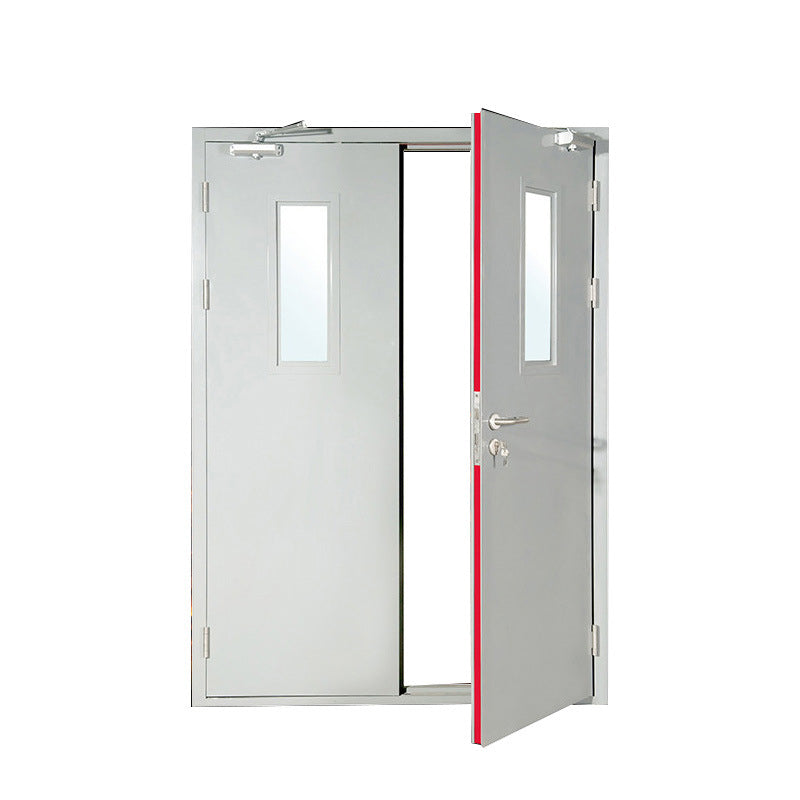 dongqiang Wood grain steel fire door (please ask customer service for customized product price) flameproof entrance door double door