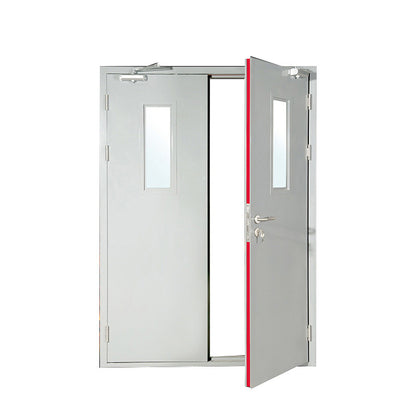 dongqiang Wood grain steel fire door (please ask customer service for customized product price) flameproof entrance door double door