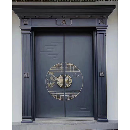 zhenyuan High-end cast aluminum doors (ask customer service for prices) Explosion-proof entry door Villa gate