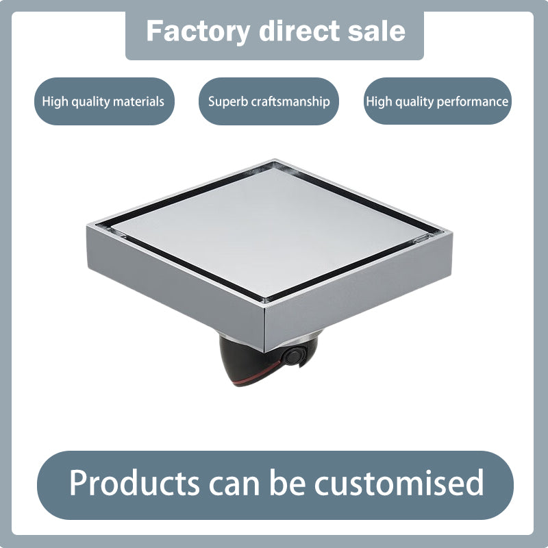 junyujinshu   Four Square Invisible Floor Drain (Price inquiry)Recessed All Copper  Stainless Steel