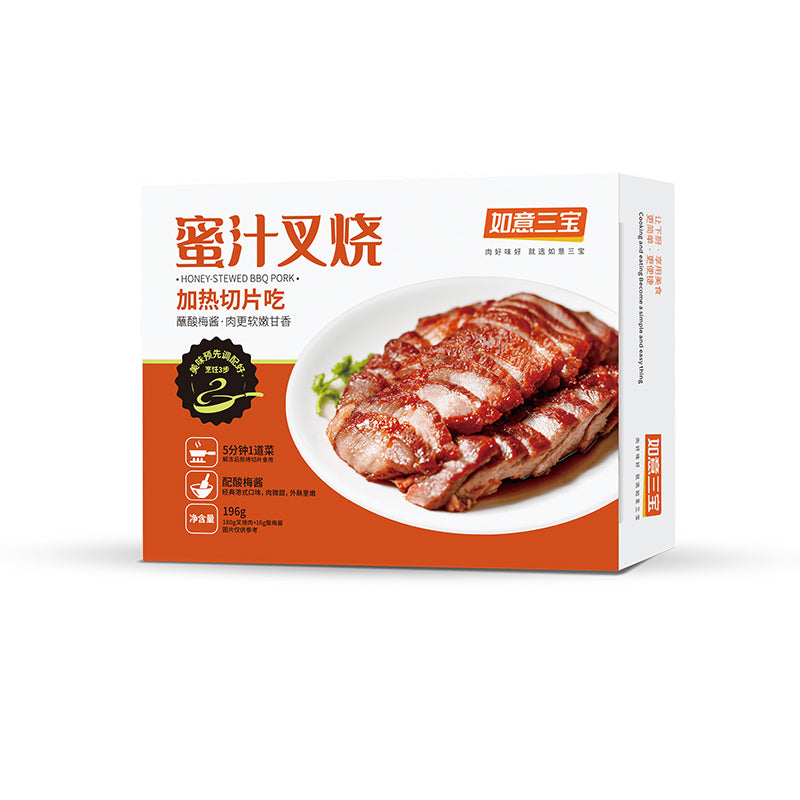 ruyisanbao  BBQ pork with honey sauce Selected high quality pork plum meat with high nutritional value