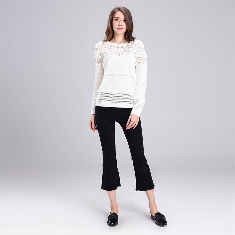 baichen Women's knitted pullover Delicate and smooth, not prone to pilling.