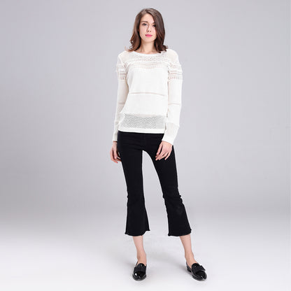 baichen Women's knitted pullover Delicate and smooth, not prone to pilling.