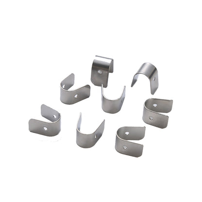 ZHENGKUN 304 stainless steel hardware stamping parts shrapnel U-type iron piece of card ring fire wire fixing piece of the line buckle pressure line clip