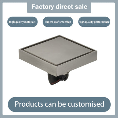 junyujinshu   Four Square Invisible Floor Drain (Price inquiry)Recessed All Copper  Stainless Steel
