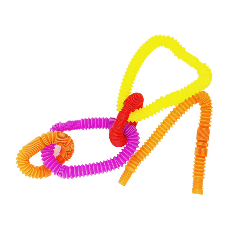 fenghang Children's telescopic tubes  Coloured stretch plastic bellows Stress relieving toys