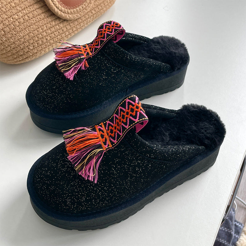 zhenai mules with tassels