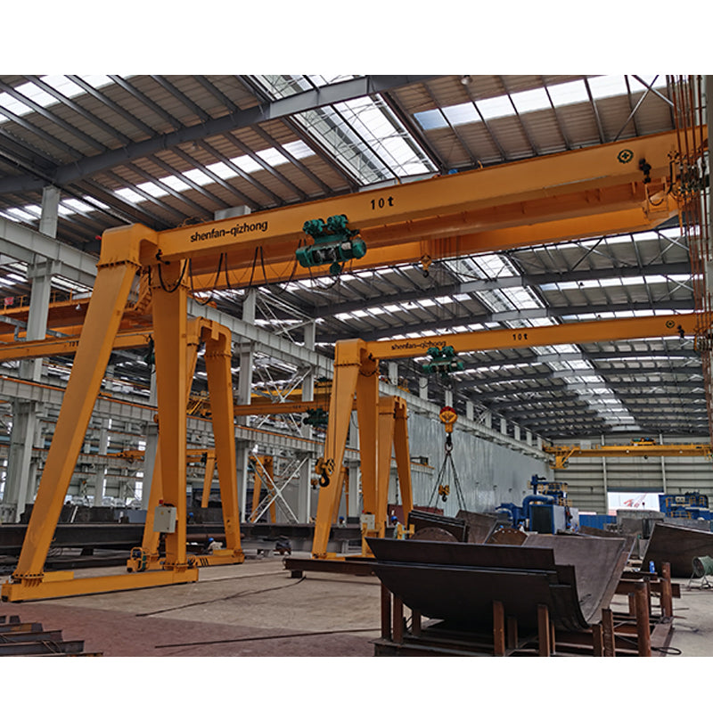 shenfan Hoisted single girder semi-portal cranes (ask customer service for prices) 10 tons electric remote control gantry crane