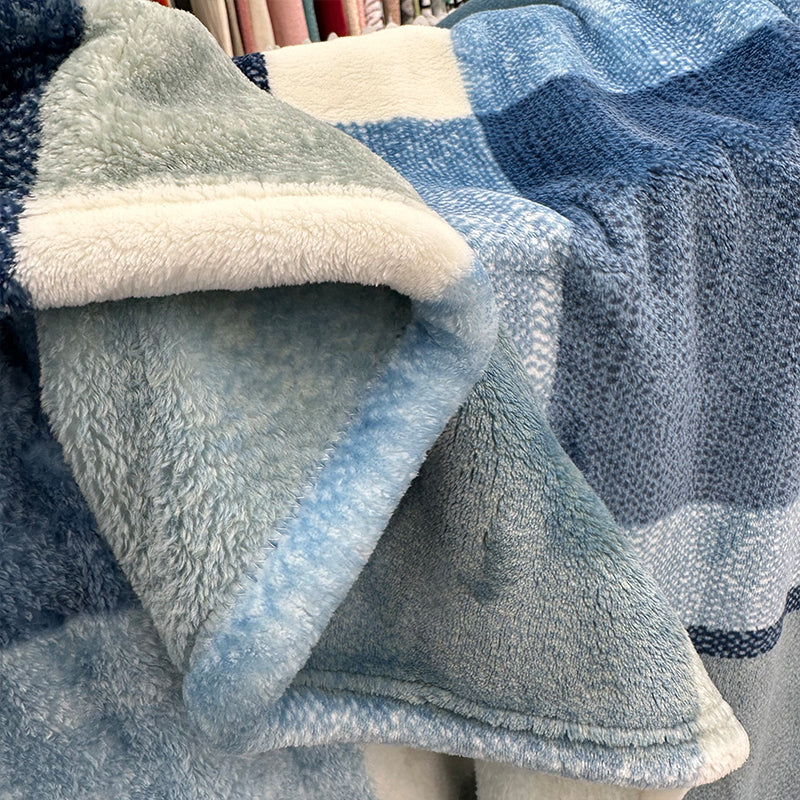 huade Printed Milk Velvet Blanket  Thickened warm office nap