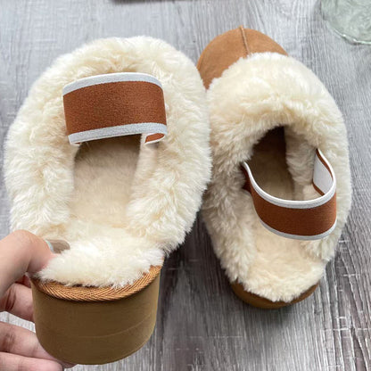 zhenai elasticated flip-flops