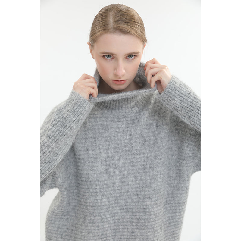 sidaiou Women's Woolen High Neck Long Sleeve Top   Keep warm in autumn and winter