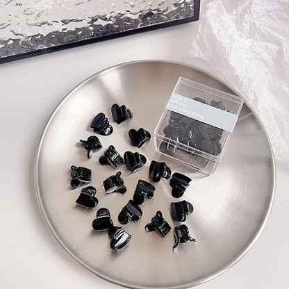 haiyan Cute Patchy Claw Clips   Small grab clip Color grab clip Black grab clip