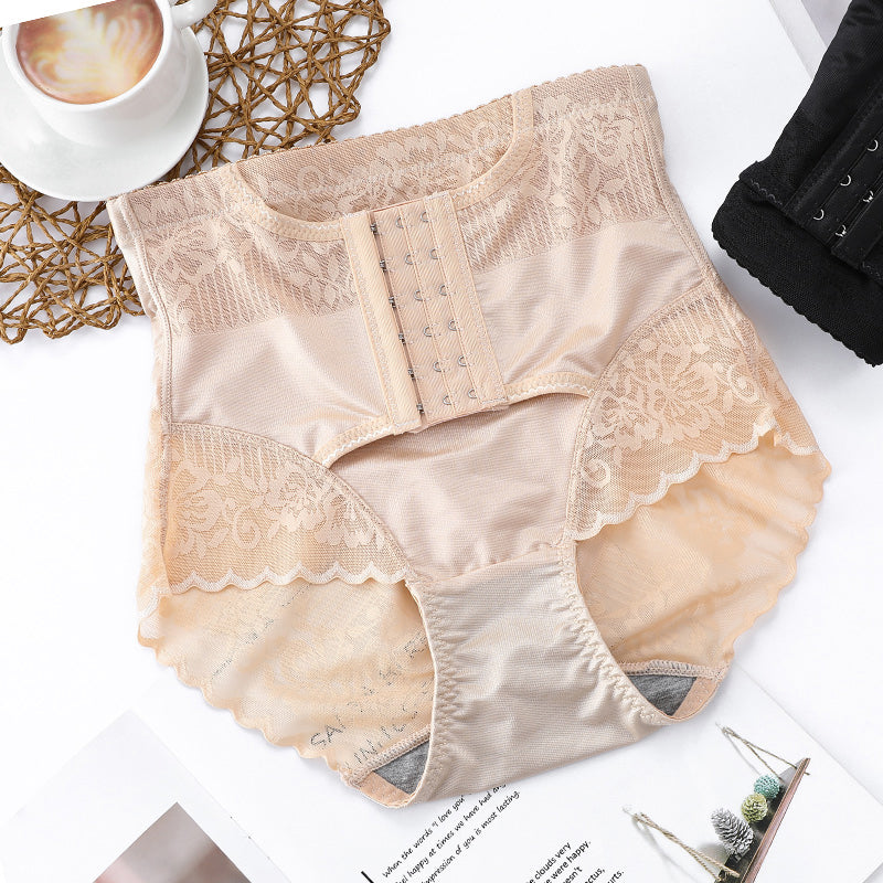 shunfa 8115 Oversized waist tight underwear, belly tight safety pants, black lace safety pants, sexy underwear