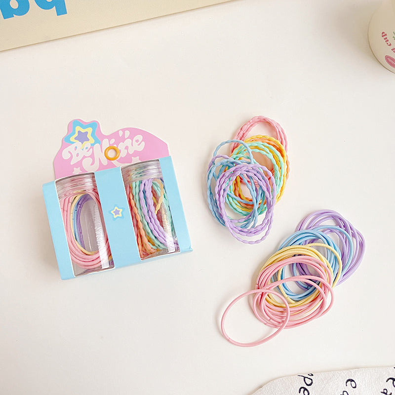 haiyan Versatile Leather Band Set  High dopamine elastic color rubber band for kids