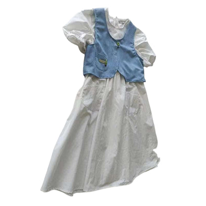 kanghua Chambray two-piece dress