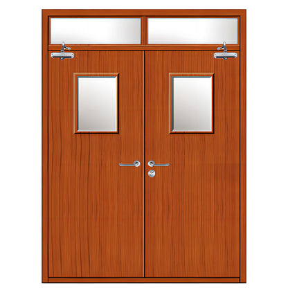 zhenyuan Wooden fire doors (please ask customer service for price)  Class A, Class B, Class C single-door fire door