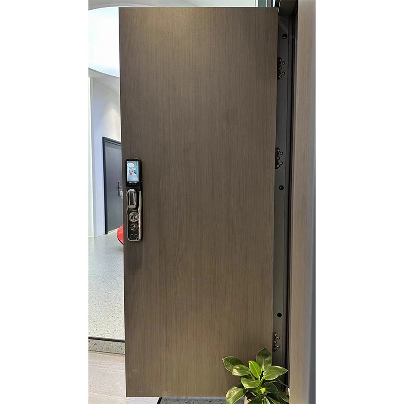 zhenyuan Steel security doors (ask customer service for prices)  Smart fingerprint unlocking door entry door