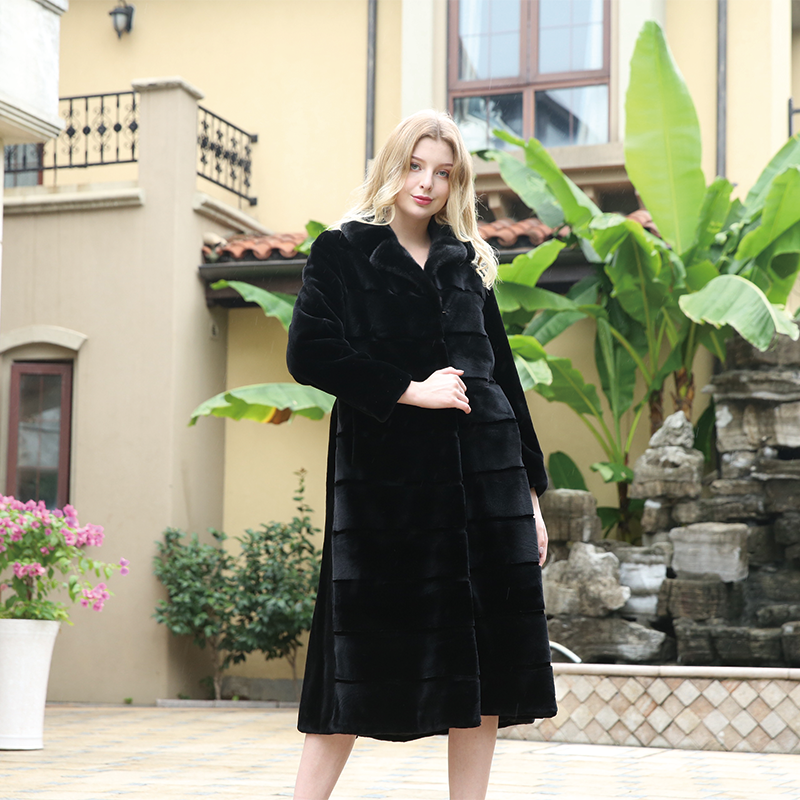 leibao Suit collar mink velvet coat (price please ask customer service)
