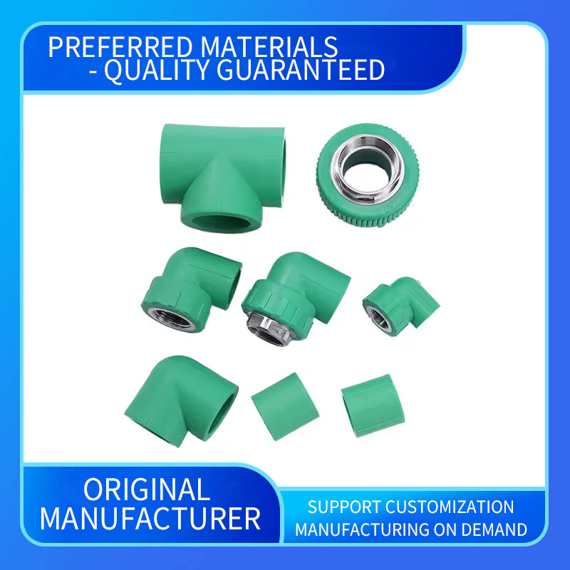 wuling High Pressure Green PPR 1/4 inch Direct Wire Elbow Tee Smooth Surface NPT BSP Welded Thickened Bridge PPR Pipe Fitting Header(ask customer service for price)