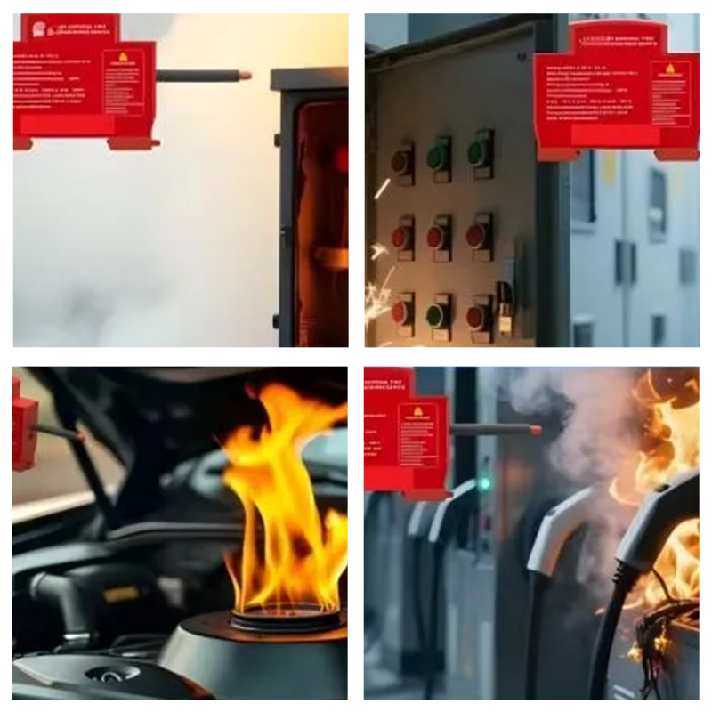 TENGTAI Wall mounted lithium battery aerosol automatic fire extinguisher