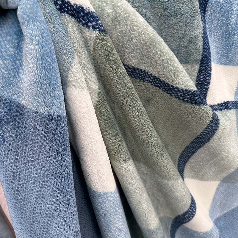 huade Printed Milk Velvet Blanket  Thickened warm office nap