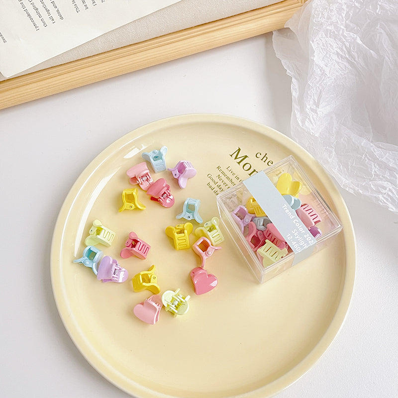 haiyan Cute Patchy Claw Clips   Small grab clip Color grab clip Black grab clip