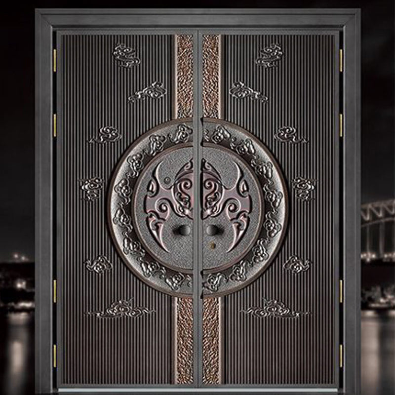 dongqiang Aluminum cast aluminum door (customized products prices please ask customer service) flameproof entrance door double door