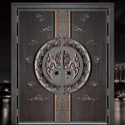 dongqiang Aluminum cast aluminum door (customized products prices please ask customer service) flameproof entrance door double door