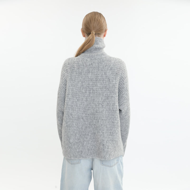 sidaiou Women's Woolen High Neck Long Sleeve Top   Keep warm in autumn and winter