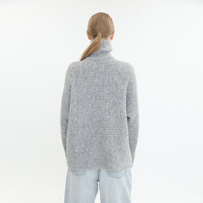 sidaiou Women's Woolen High Neck Long Sleeve Top   Keep warm in autumn and winter