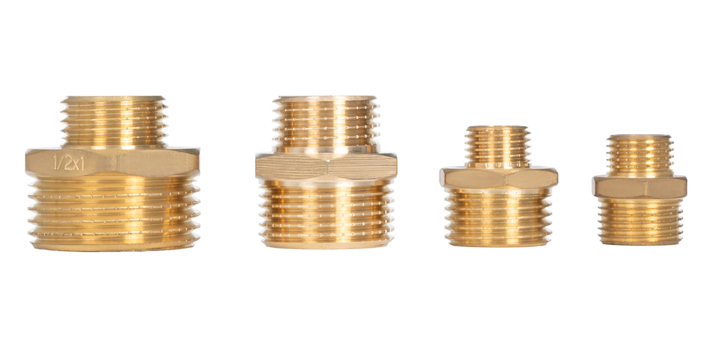 wuling Various sizes of brass isometric reducers with double male wire fittings(ask customer service for price)