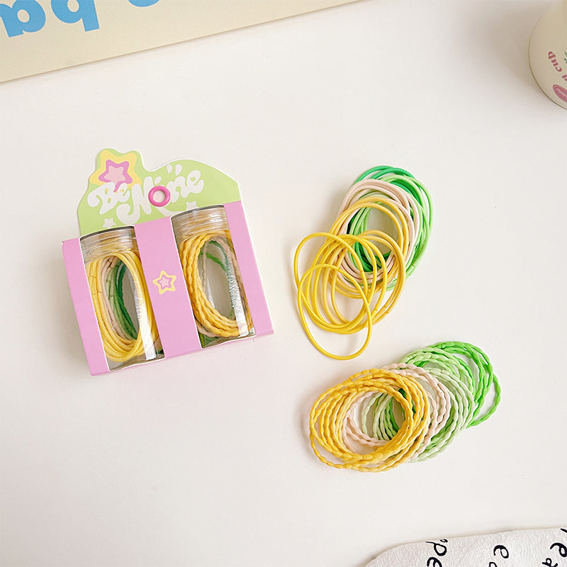 haiyan Versatile Leather Band Set  High dopamine elastic color rubber band for kids