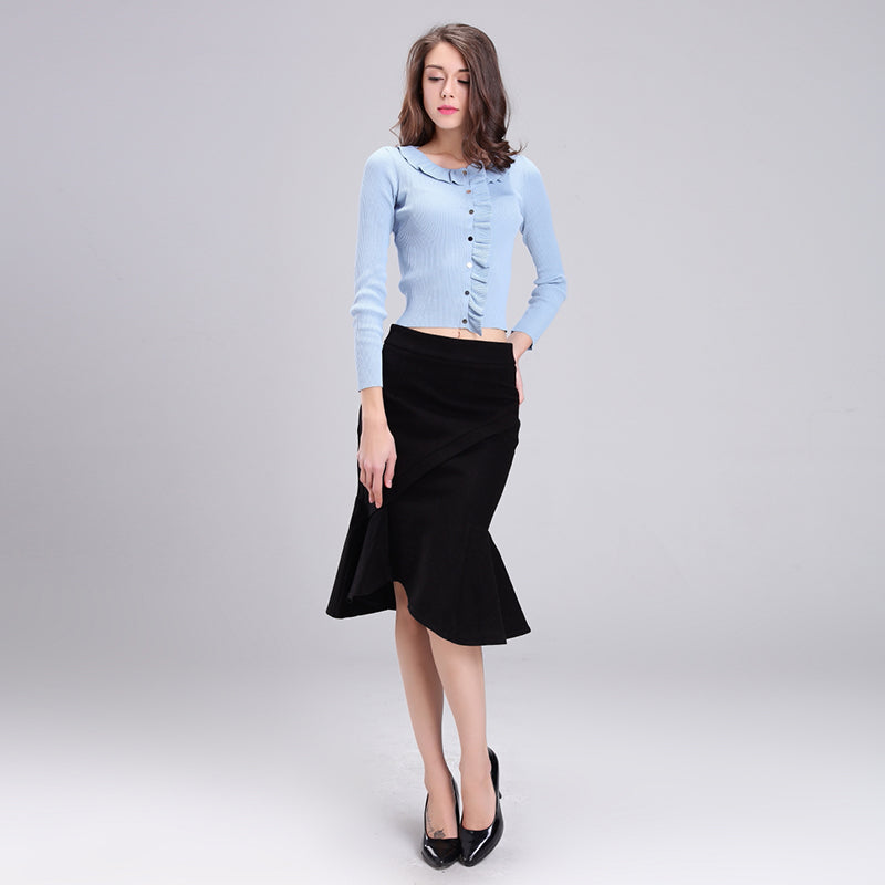 baichen Women's knitted pullover Delicate and smooth, not prone to pilling.
