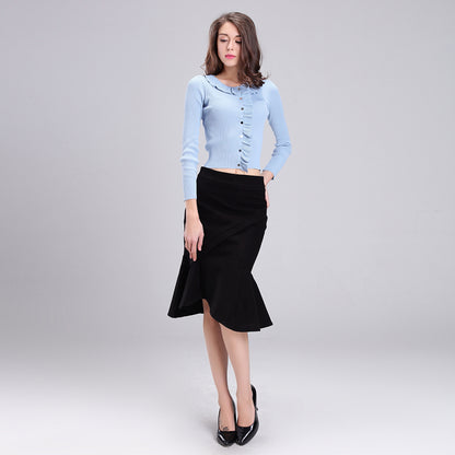 baichen Women's knitted pullover Delicate and smooth, not prone to pilling.