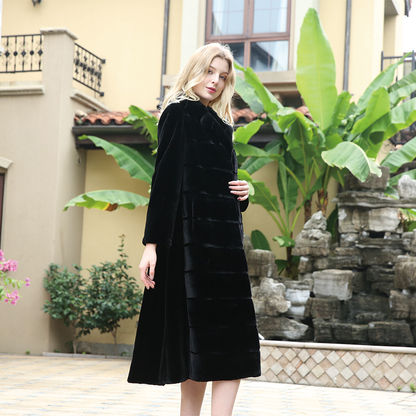 leibao Suit collar mink velvet coat (price please ask customer service)