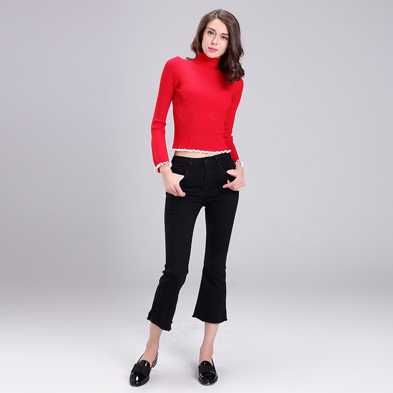 baichen Women's Knit Pullover Soft and Breathable