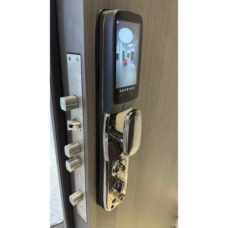 zhenyuan Steel security doors (ask customer service for prices)  Smart fingerprint unlocking door entry door